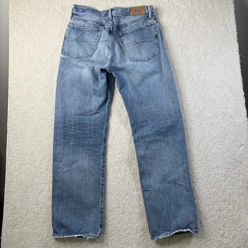 Polo Ralph Lauren‎ Jeans Vintage Classic Fit Distressed Men's 34x30 Button Fly